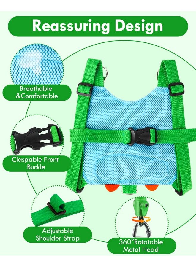 Toddler Leash For Boys 4In1 Toddler Harness With Leash With Anti Lost Wrist Link For Kids Baby Leash For Walking Kids Leash Backpack (Dinosaur Blue)