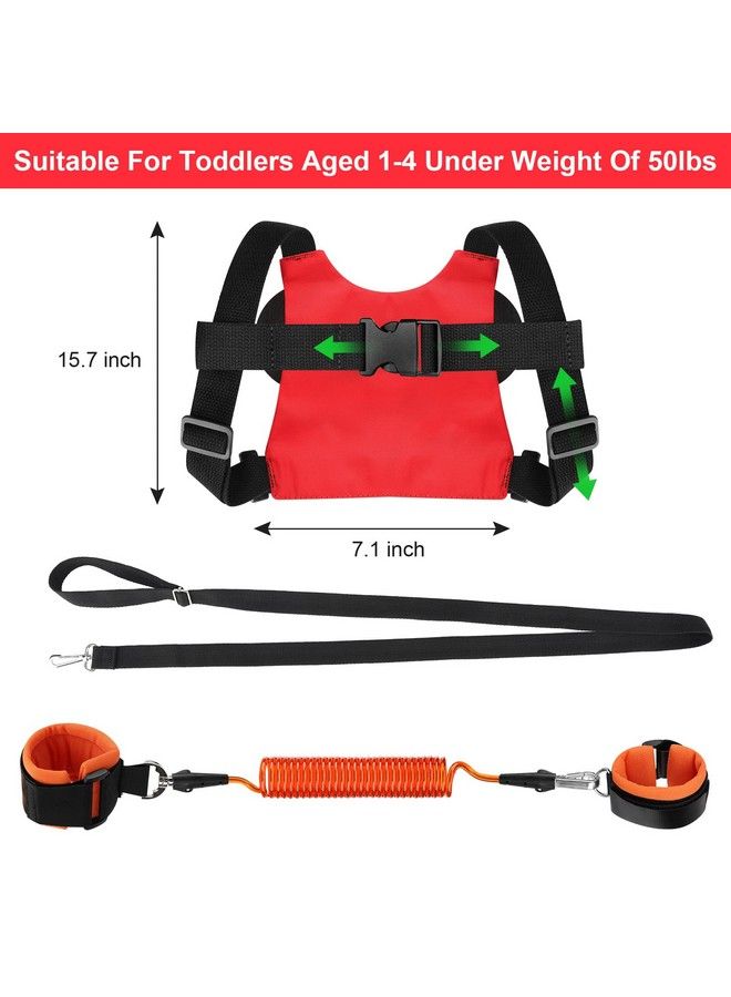 Toddler Leash Harness Child Harness Baby Leash + Antilost Wrist Link Cute Kids Harness With Walking Assistant Strap Belt Tether For 15 Years Boys And Girls To Zoo Or Mall