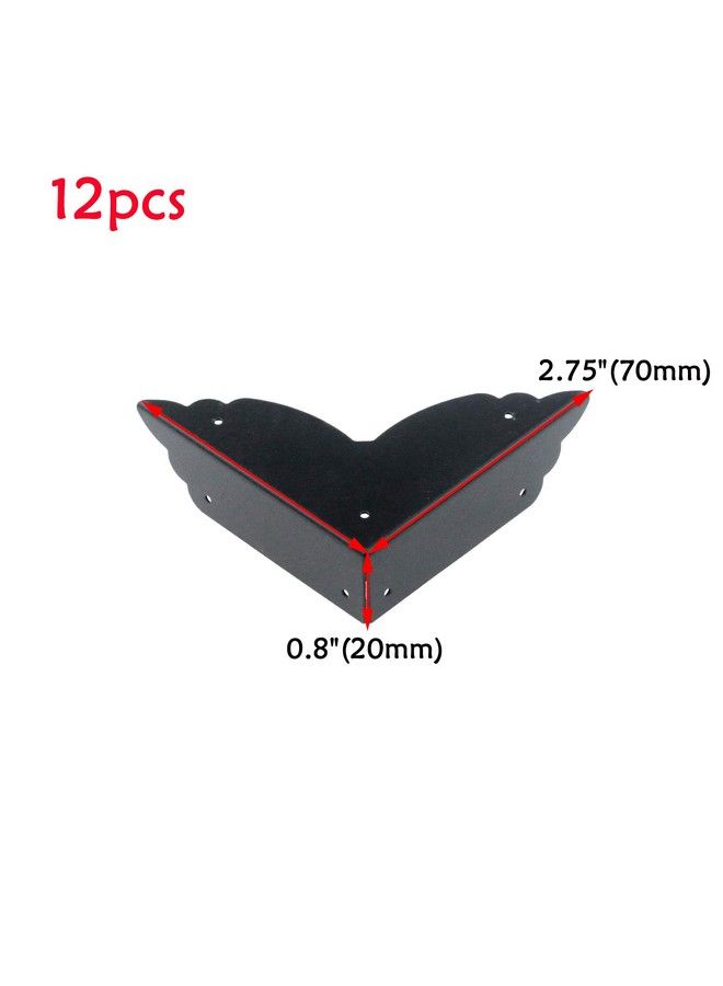 Metal Box Corner Protector Black Edge Safety Bumpers Furniture Corner Cover Guard Side Length 2.8