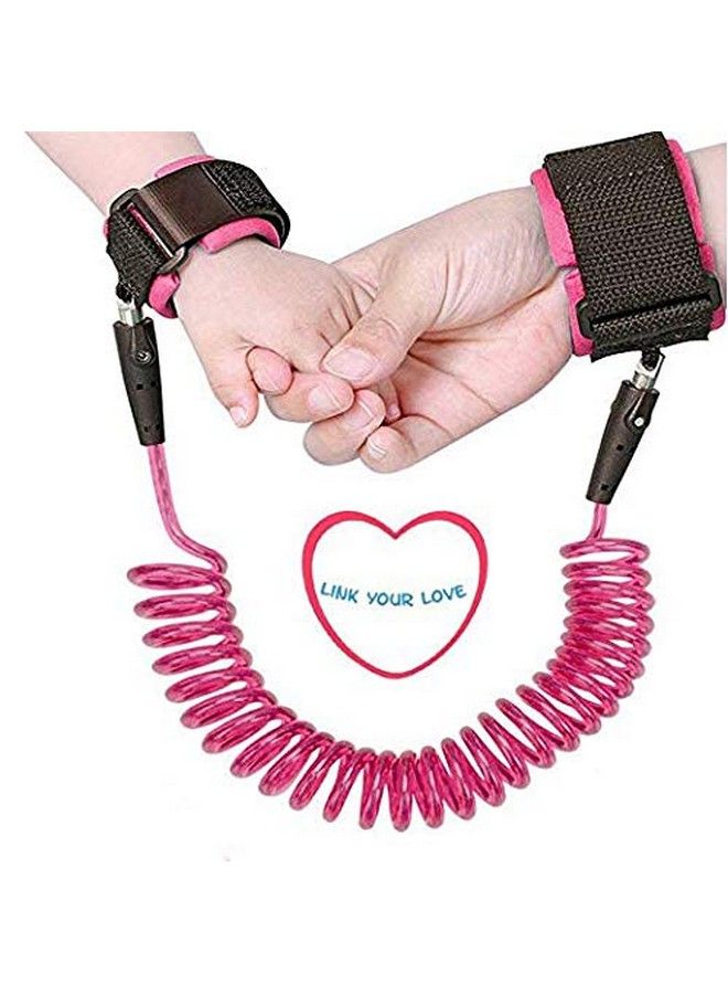 Anti Lost Safety Wrist Link Child Safety Harness Strap Rope Leash Walking Hand Belt Band Wristband(1.5M Pink)