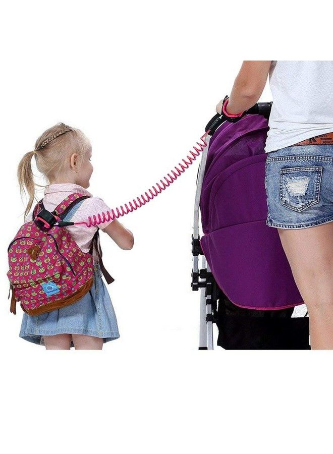 Anti Lost Safety Wrist Link Child Safety Harness Strap Rope Leash Walking Hand Belt Band Wristband(1.5M Pink)