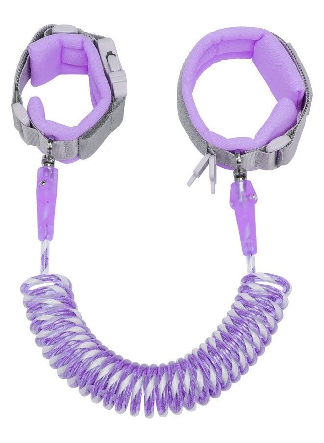 Kids Leash For Toddler Dr.Meter Reflective Anti Lost Wrist Link With Key & Lock 8.2Ft Safety Wristband Child Walking Harness For Supermarket Mall Airport Amusement Park Zoo Travel Purple