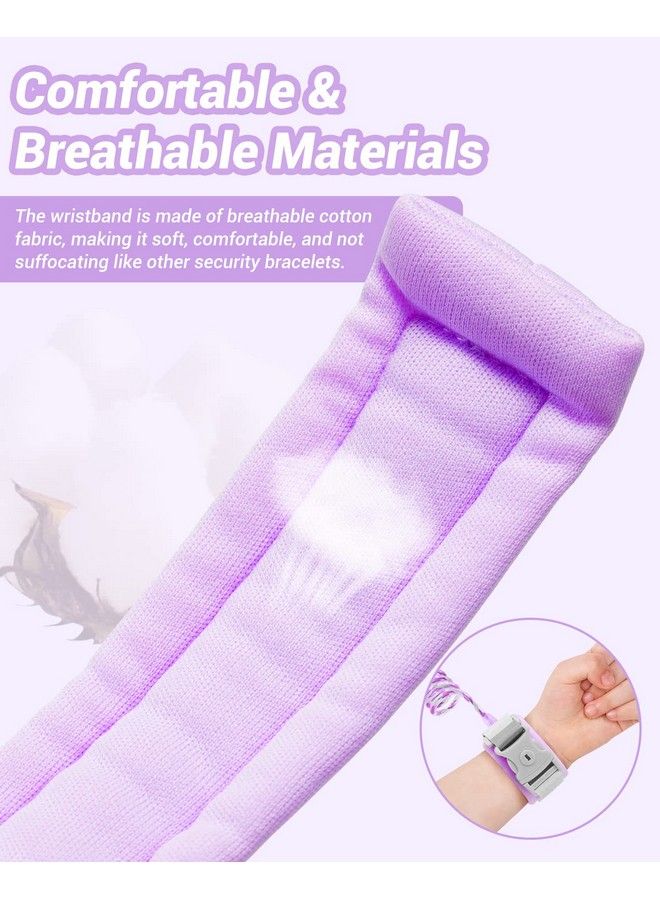 Kids Leash For Toddler Dr.Meter Reflective Anti Lost Wrist Link With Key & Lock 8.2Ft Safety Wristband Child Walking Harness For Supermarket Mall Airport Amusement Park Zoo Travel Purple