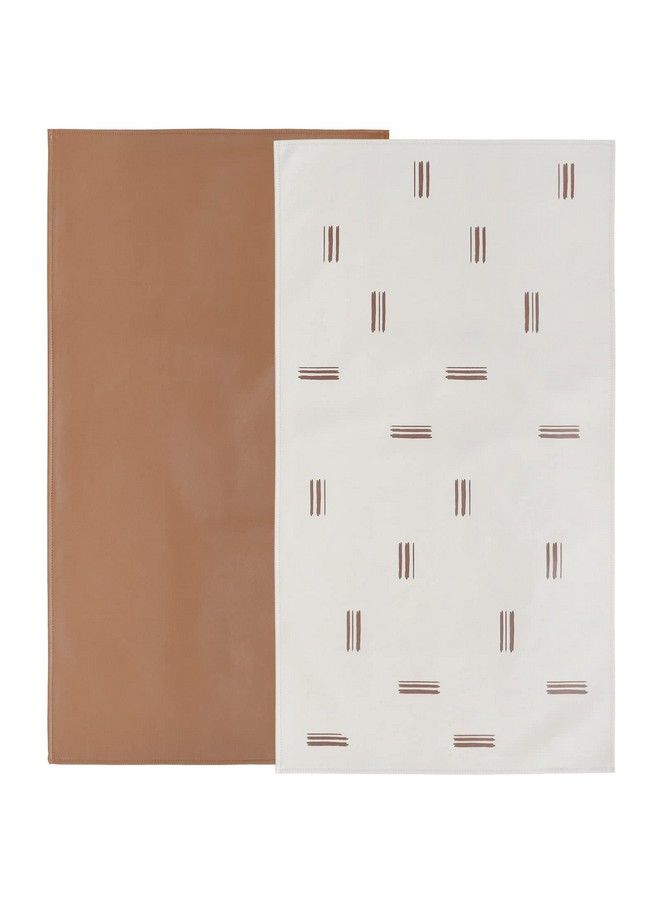 Baby Diaper Changing Pad Portable Changing Mat Travel Changing Pad Liner For Baby And Small Toddler(Classic Brown&Brush Strokes)