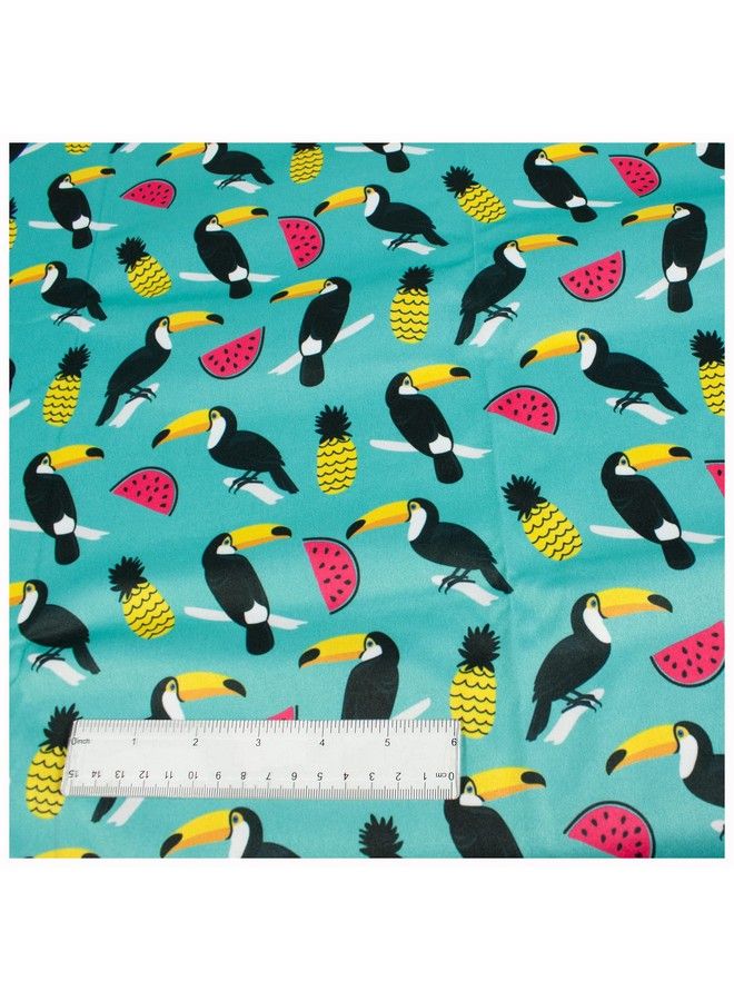 Polyurethane Laminate (Pul) Precut Fabric By The Meter. Waterproof And Breathable. Perfect For Cloth Diapers And Similar Projects. 1 Meter Toucan Fruit