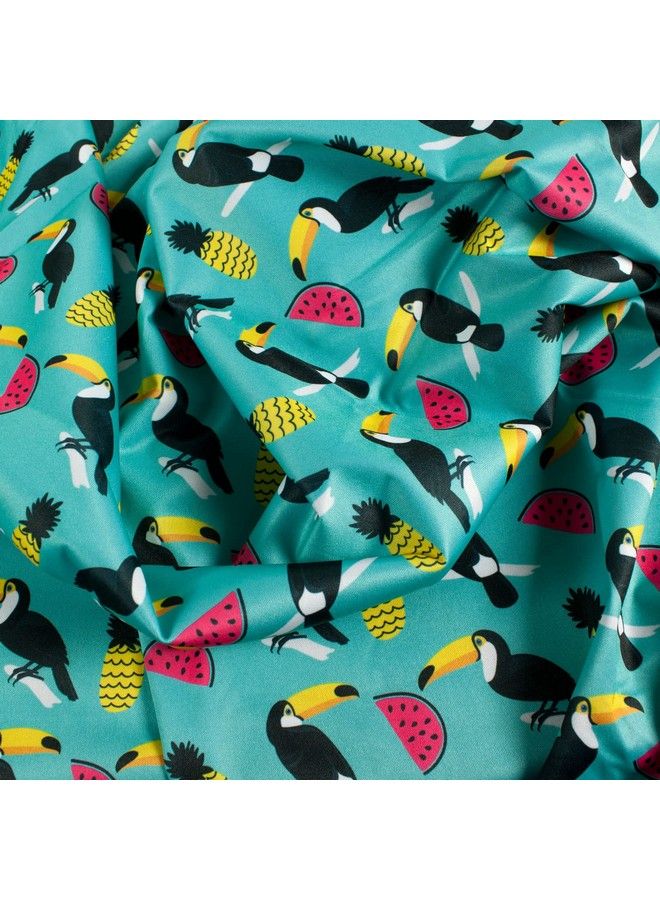 Polyurethane Laminate (Pul) Precut Fabric By The Meter. Waterproof And Breathable. Perfect For Cloth Diapers And Similar Projects. 1 Meter Toucan Fruit