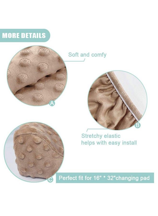 Changing Pad Cover Soft Minky Dots Changing Table Sheets For Baby Boy And Girl(Khaki)