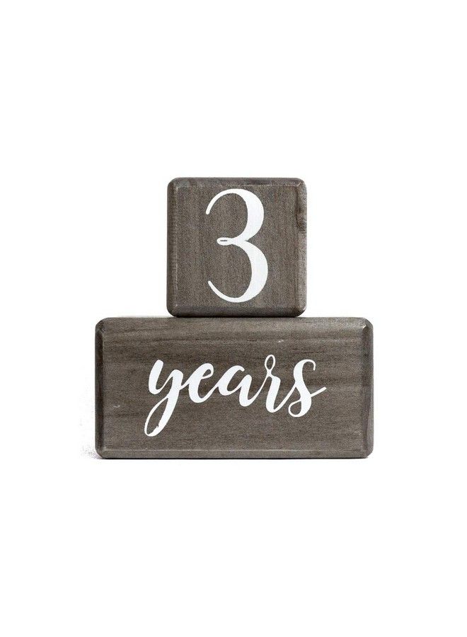Premium Solid Wood Baby Milestone Age Blocks + Gift Box ; Gray Stained Natural Pine ; Weeks Months Years Grade Newborn Photo Props ; Perfect Pregnancy Gift And Keepsake Month Photos