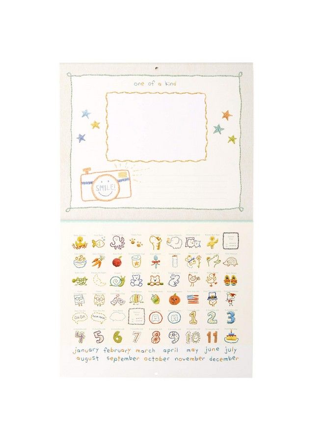 Animals Ello Worldbaby Calendar Baby First Year Tracker 11 W X 18 H