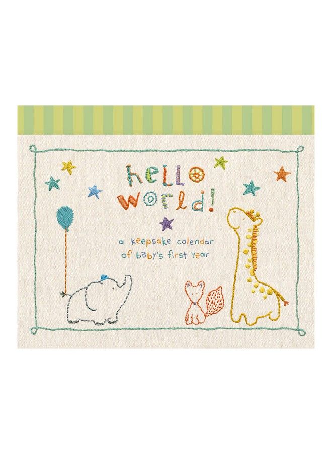 Animals Ello Worldbaby Calendar Baby First Year Tracker 11 W X 18 H