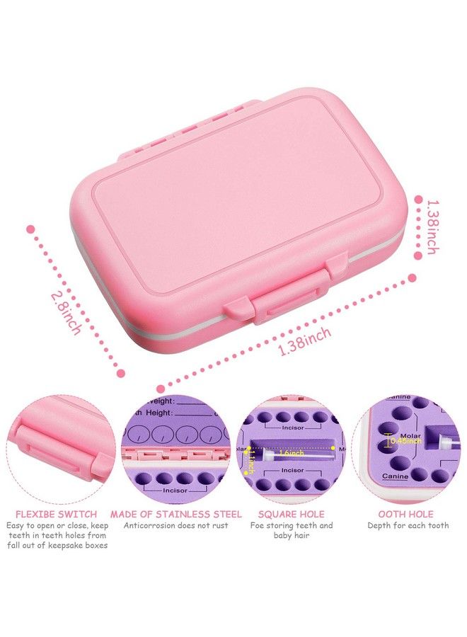 2 Pieces Baby Teeth Keepsake Box Tooth Holder Kids Teeth Keepsake Holder Teeth Container For Lost Teeth Cute Kids Deciduous Teeth Collection To Keep The Childhood Memory (Blue And Pink)