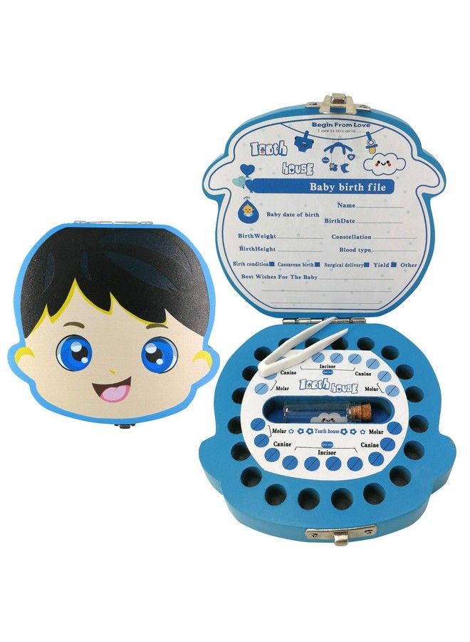 Baby Tooth Fairy Box First Tooth Keepsake Box For Kids Wooden Tooth Holder & Storage Gift Box For Boys