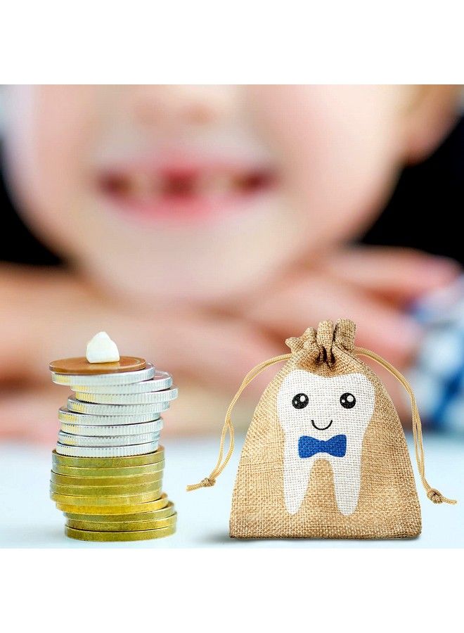 Tooth Fairy Bag Pouch For Boys And Girls To Place Under Pillow Milk Teeth Container Box For Toothfairy Tooth Holder Keepsake Gift For Kids Children Baby Shower Birthday (Blue Style)