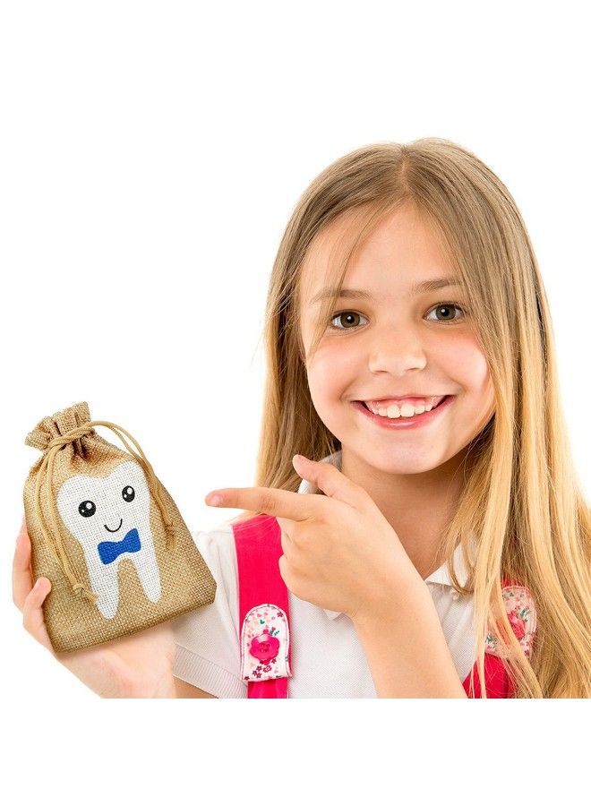 Tooth Fairy Bag Pouch For Boys And Girls To Place Under Pillow Milk Teeth Container Box For Toothfairy Tooth Holder Keepsake Gift For Kids Children Baby Shower Birthday (Blue Style)