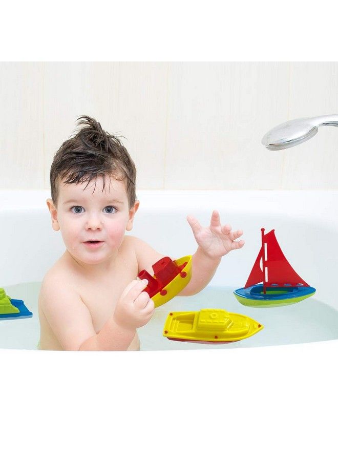 Toy Boat Bath Toys For Kids & Toddlers Set Of 4 Kids Pool Toys For Outdoor Water Play Floating Pool Boat Toys For Bathtub Summer Beach Toys Cute Party Favors For Boys And Girls