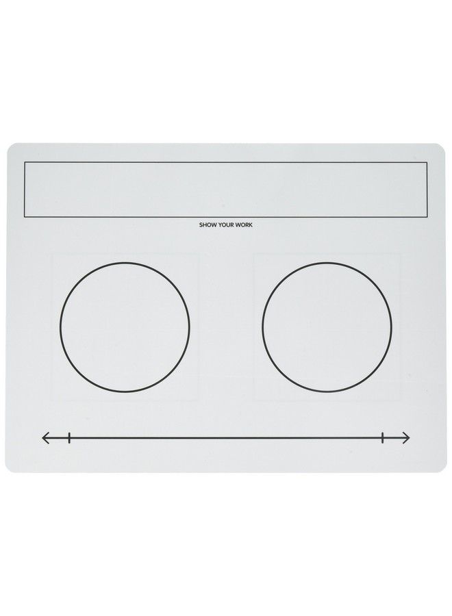 Educational Resources 10Board Set Writeon/Wipeoff Fraction Mats White Black