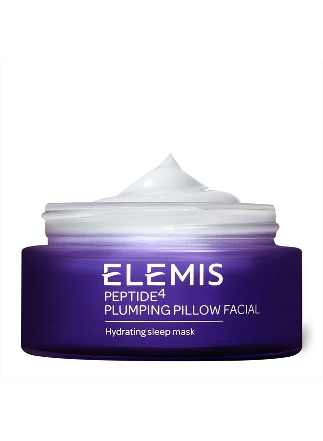 Peptide4 Plumping Pillow Facial | Cooling Gel Sleep Mask Refreshes, Replenishes and Rehydrates for Radiant, Well-Rested Skin Overnight |1.7 Fl Oz (Pack of 1)
