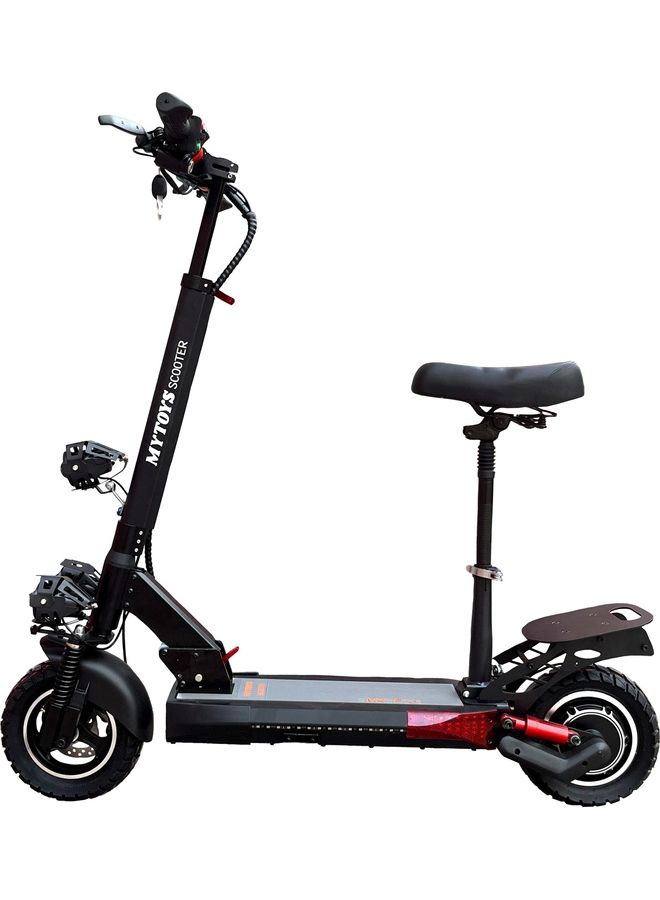 Power Full Motor 750W Electric Scooter 2023 Upgraded Version 55KM/Hr Speed 48V 15AH Off-Road Tires , Removeable Comfortable Seat, Super Bright LED Front Lights