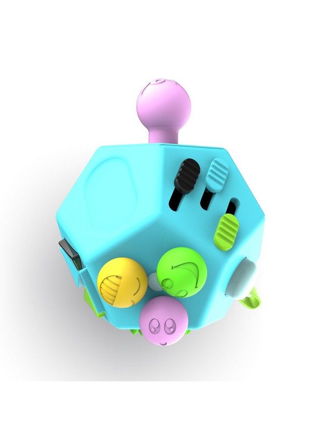 Fidget Dodecagon 12Side Fidget Cube Relieves Stress And Anxiety Anti Depression Cube For Children And Adults With Adhd Add Ocd Autism (B3 Blue Sky)