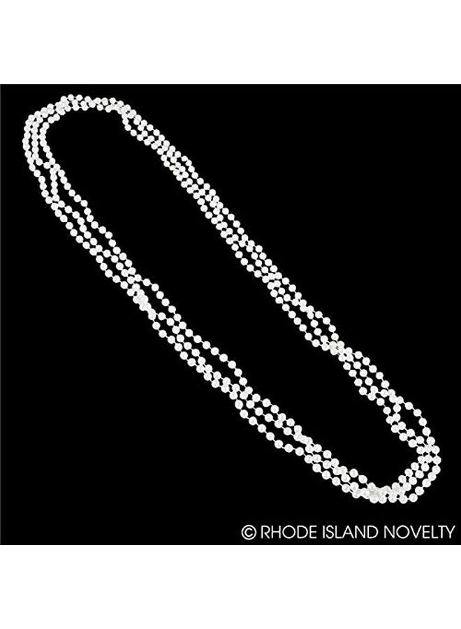 48 Inch 7Mm White Pearl Necklaces Pack Of 12
