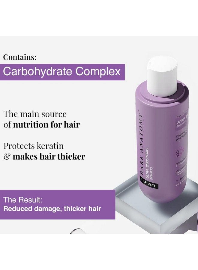 Ultra Smoothing Hair Shampoo Restores Smoothing & Texture By 27% Dry & Frizzy Hair Powered By Carbohydrate Complex & Niacinamide For Unisex 250Ml