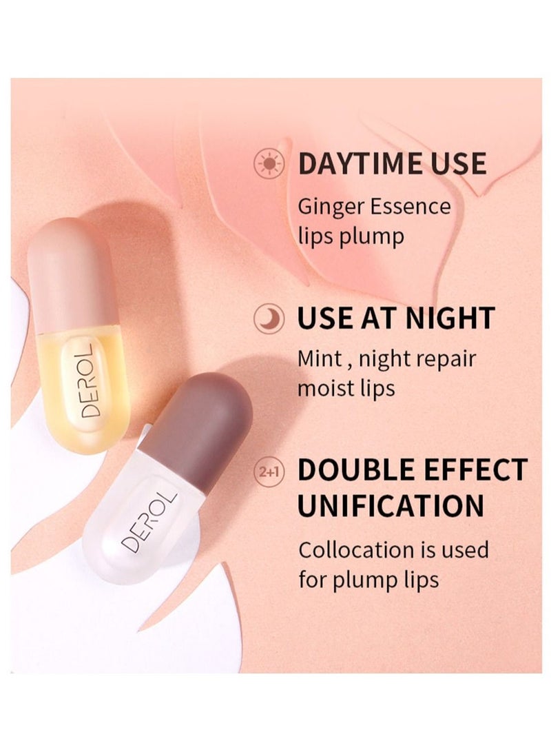 2 Pcs Lip Plumper Day And Night Double Effect Coffret Set