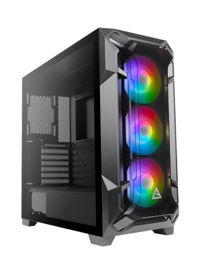 Dark Fleet DF600 Flux, Mid Tower ATX Gaming Case, F-LUX Platform, Tempered Glass Side Panel