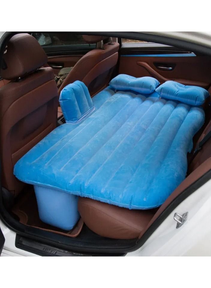 Inflatable travel mattress with pillow., multifunctional camping bed and sofa, car back seat.