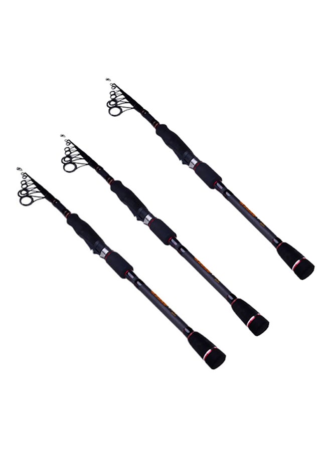 3-Piece Portable Carbon Fiber Telescopic Fishing Rod With Spinning Fish Pole 1.8meter