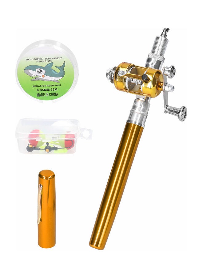 Fountain Pen Mini Portable Fishing Rod Set