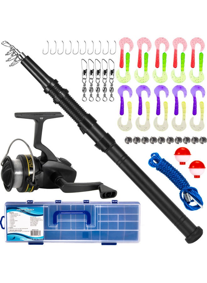 51-Piece Fishing Rod And Reel Combo Tackle Set