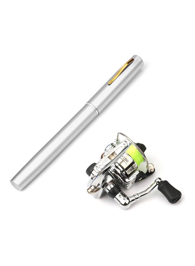 Pocket Collapsible Fishing Rod Reel Combo Mini Pen Fishing Pole Kit  1.4m 27*5*13cm