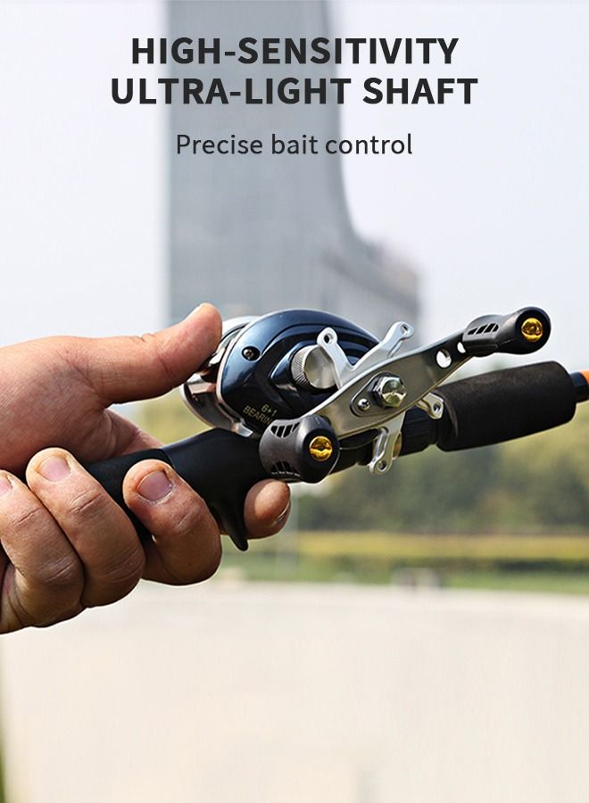 Fishing Rod Lightweight Ultra-Sensitive Spinning Straight with Comfort Grip Rod Handle Angling Pole Portable 2.4m