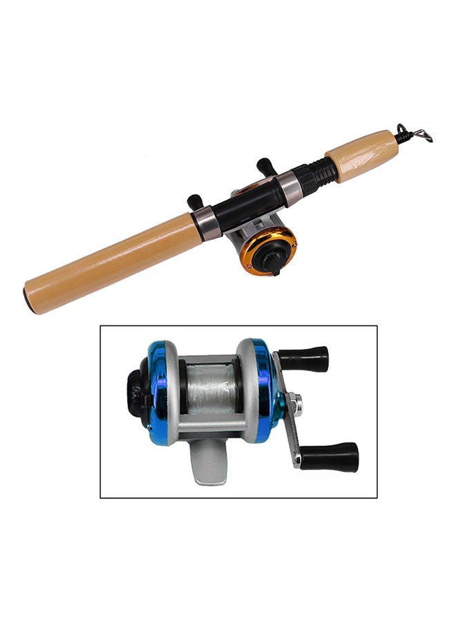 Portable Winter Retractable Ice Fishing Pole Rod Spinning Reel Line Combo Set 20 x 10 x 20cm