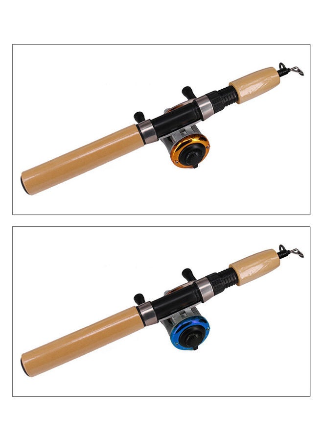 Portable Winter Retractable Ice Fishing Pole Rod Spinning Reel Line Combo Set 20 x 10 x 20cm