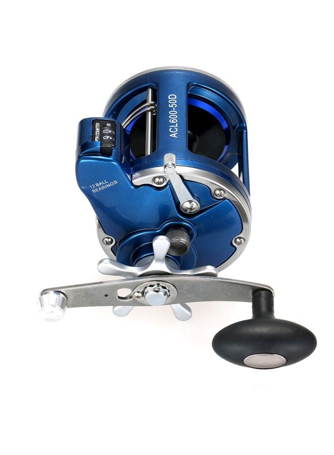 Ball Bearings Fishing Reel With Line Counter Alarm Bell Drum