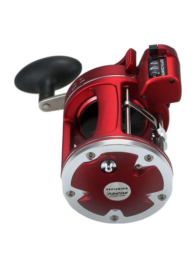 Ball Bearings Fishing Reel With Line Counter Alarm Bell Drum