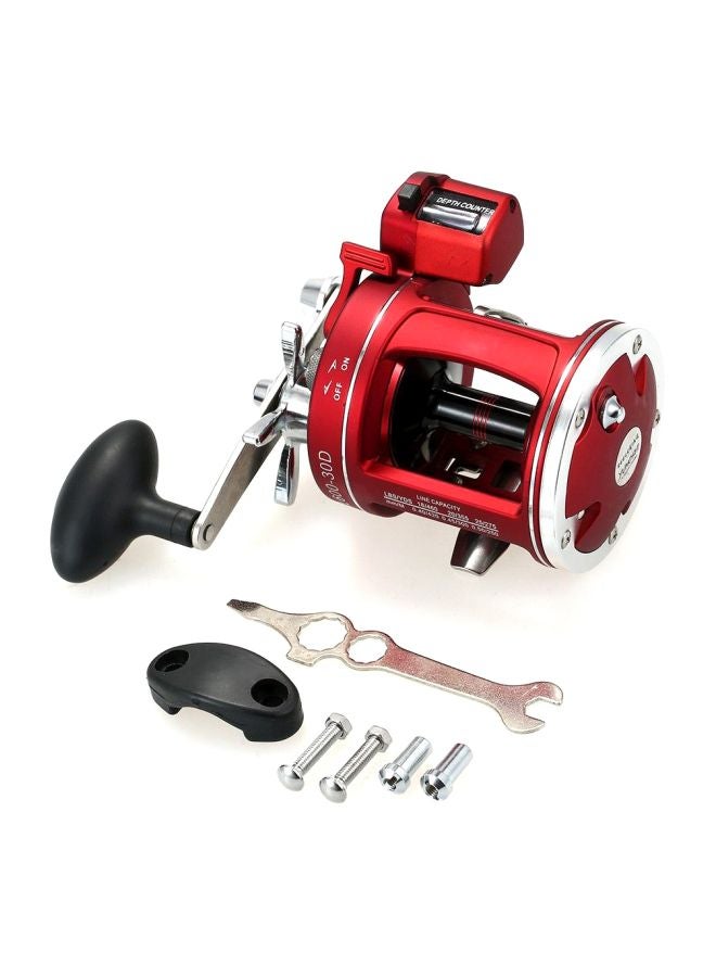 Ball Bearings Fishing Reel With Line Counter Alarm Bell Drum