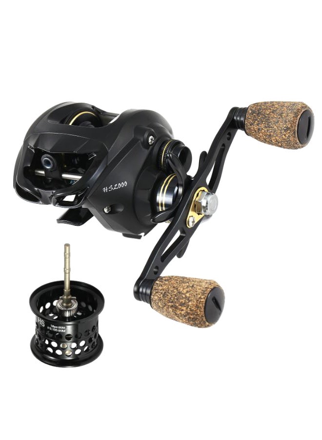 Bearings Baitcasting Fishing Reel With Deep Shallow Spool 0.313kg