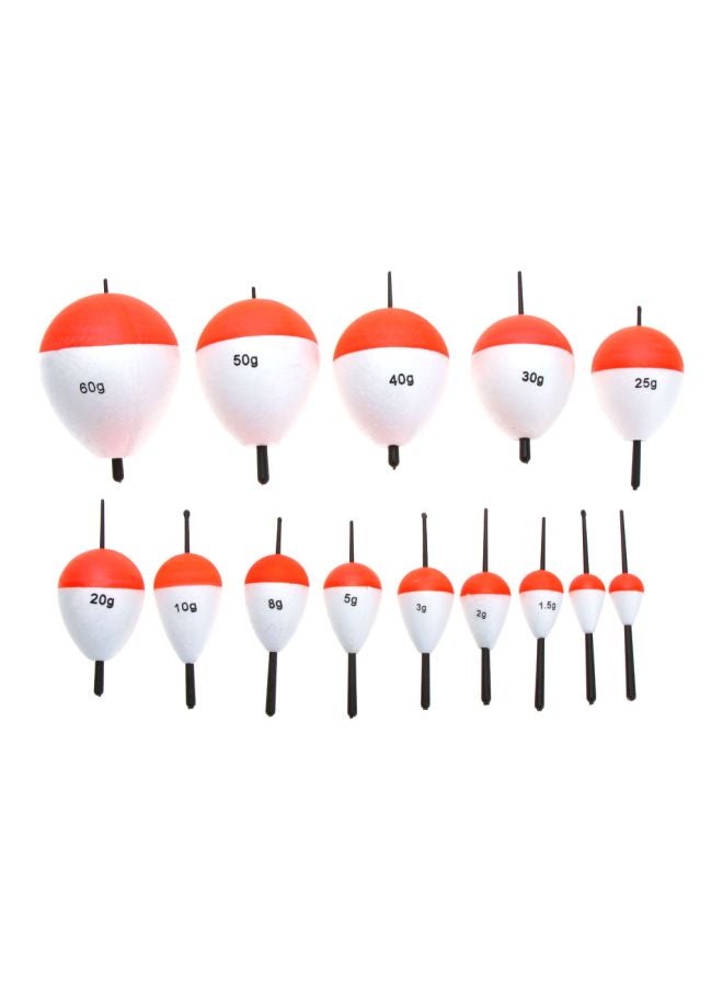 14-Piece Fishing Float Accessory With Sticks