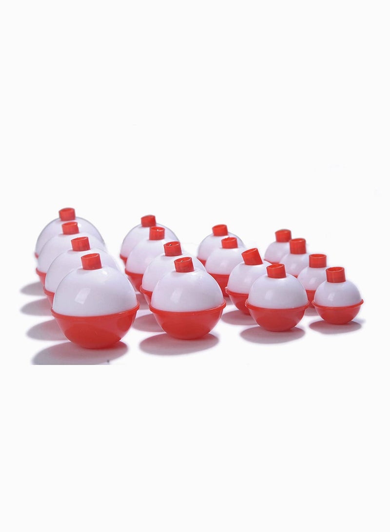 Fishing Bobbers Assortment, Large & Small Red and White for Floats, Bobber Set 16 Bobbers, For Assortment