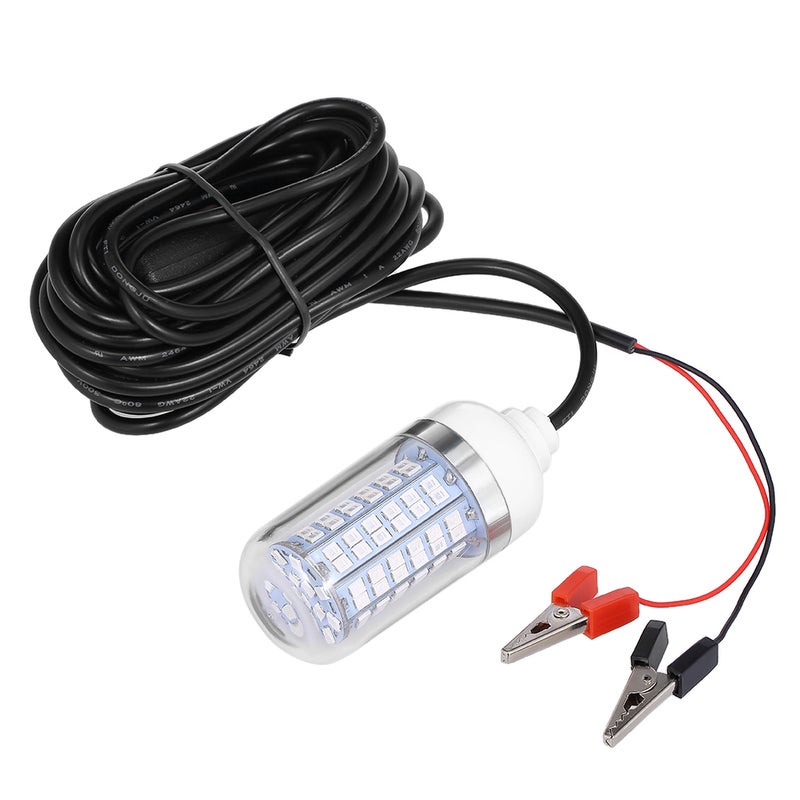 12V 15W Underwater Fishing Attract LED Light Lamp With 30ft Power Cord 11.5cm