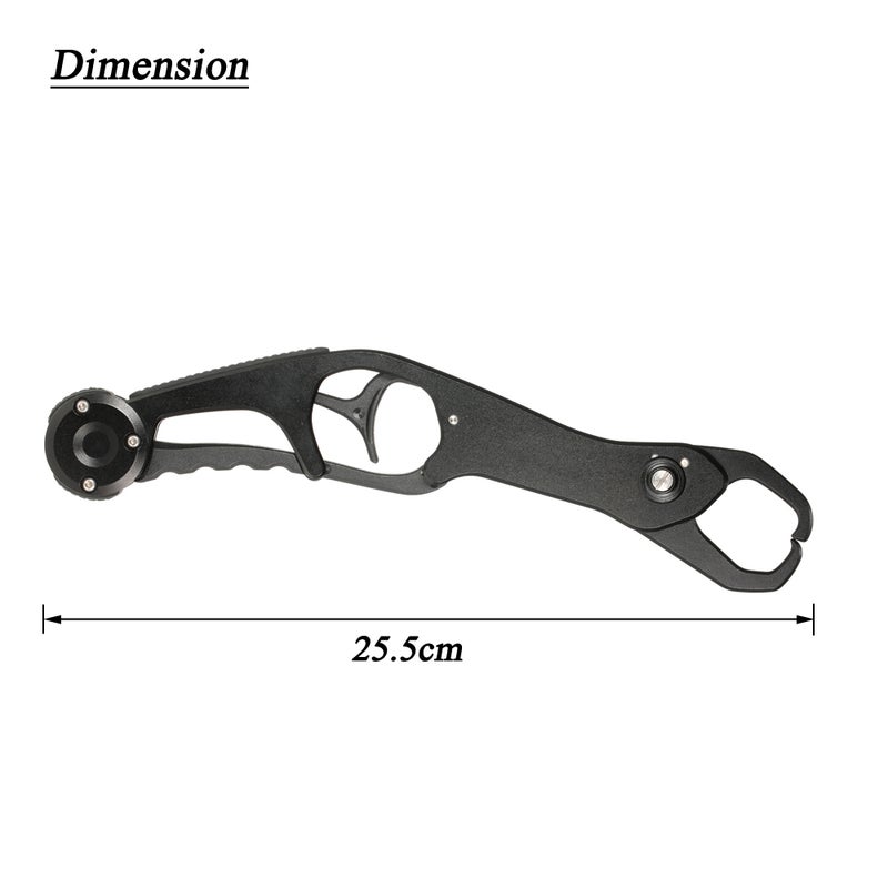 Lightweight Aluminum Fish Lip Gripper Fishing Grab Tool 25.5cm