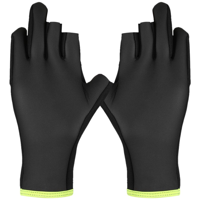 3-Fingerless Anti-Slip Water Resistant Outdoor Neoprene Fishing Gloves For Men 22cm