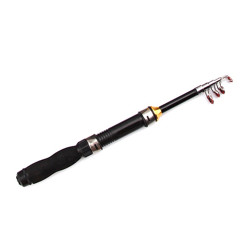 1.0m-2.3m Retractable Ultralight Fiberglass Portable Telescopic Fishing Rod 32cm