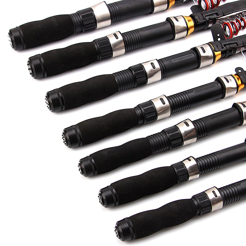 1.0m-2.3m Retractable Ultralight Fiberglass Portable Telescopic Fishing Rod 32cm