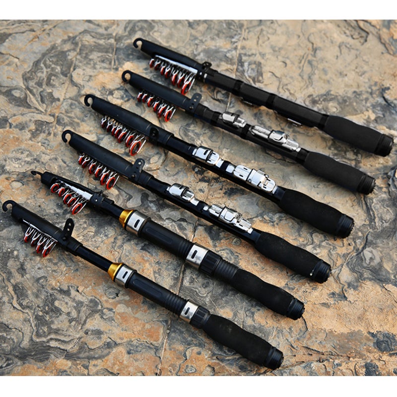 1.0m-2.3m Retractable Ultralight Fiberglass Portable Telescopic Fishing Rod 34cm