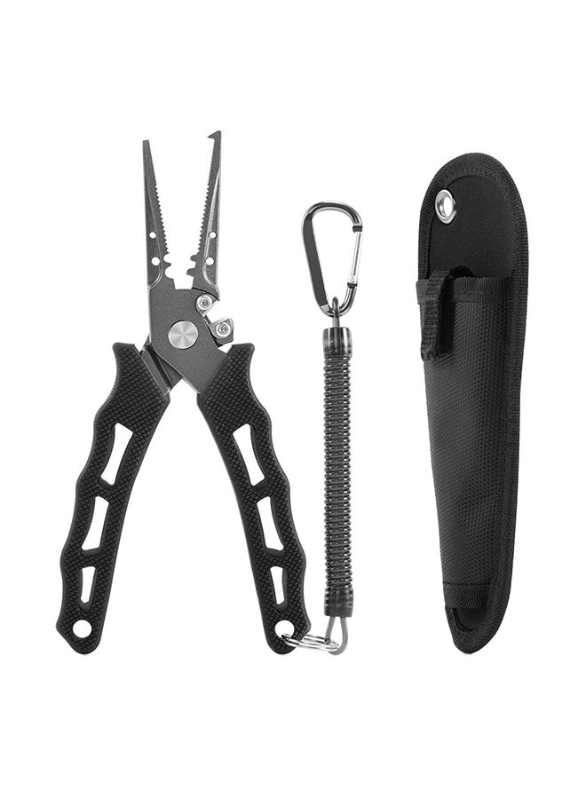 Split Ring Fishing Pliers With Sheath And Lanyard 7.3inch