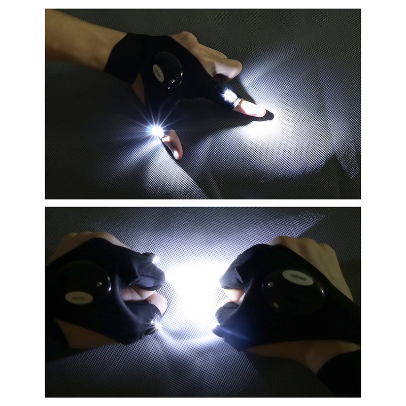 1-Piece Right/Left Hand Night Fishing Gloves With LED Light 15cm