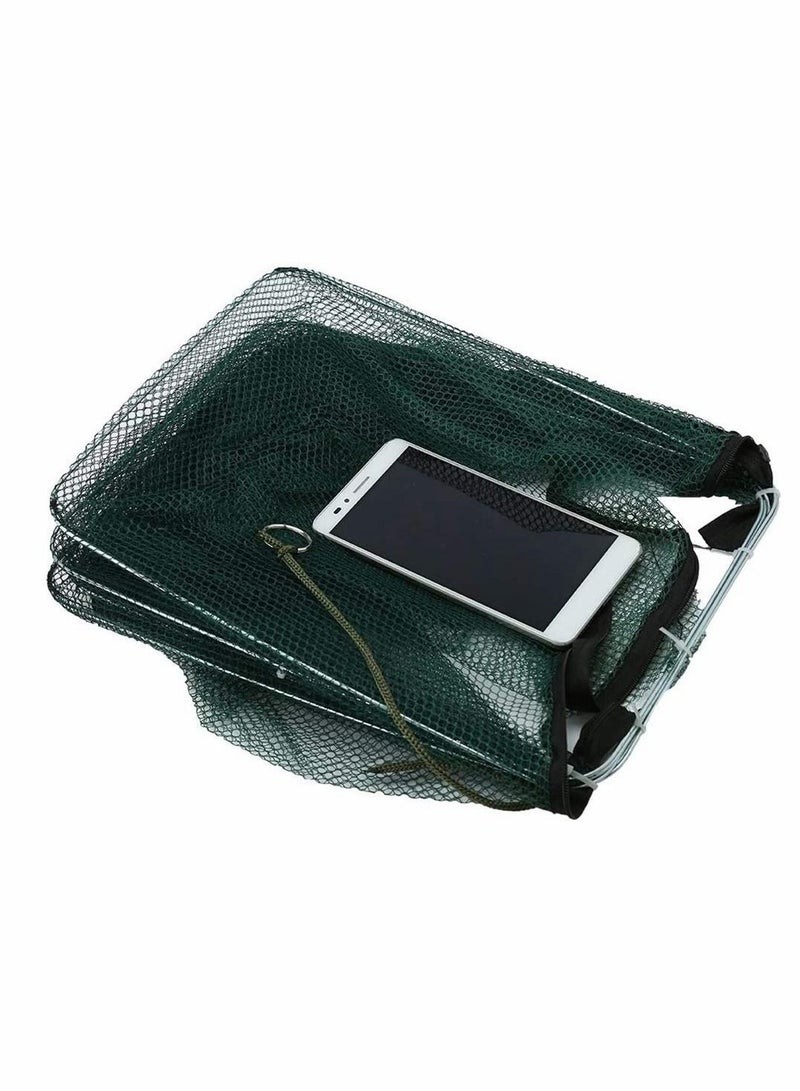 Holes Automatic Fishing Net Shrimp Cage Nylon Foldable Crab Fish Trap Cast Fishing Net Automatic Retractable Fishing Shrimp Net Large Zipper Crab Fish Trap(12 Holes)